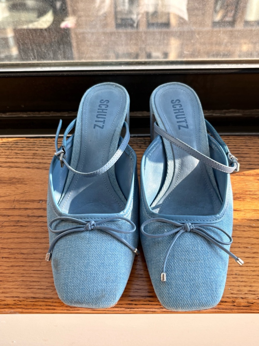 SCHUTZ Arissa Block Mule (Denim)